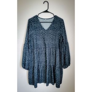 Dark green empire dress